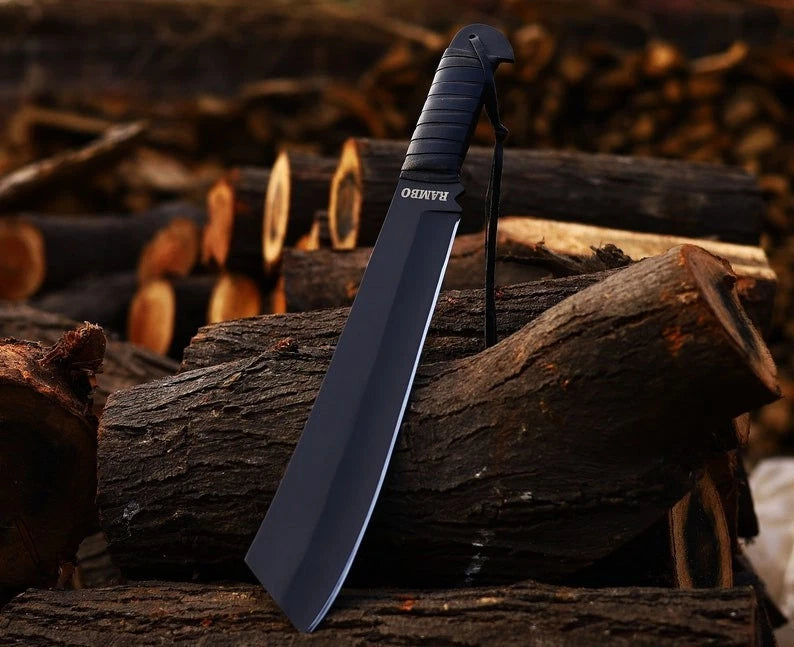 Rambo IV Survival Machete Replica – 18 Inch High Carbon Steel UK ...